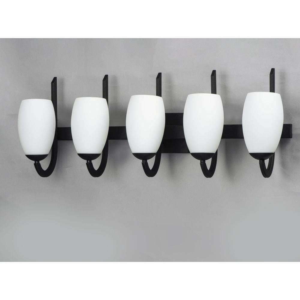 Maxim Lighting 21645SWTXB Taylor 5 Light Bath Vanity Wall Light Side View