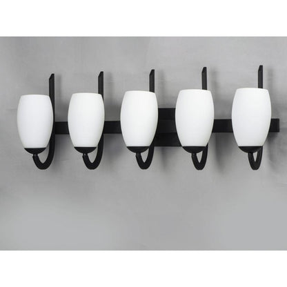 Maxim Lighting 21645SWTXB Taylor 5 Light Bath Vanity Wall Light Side View