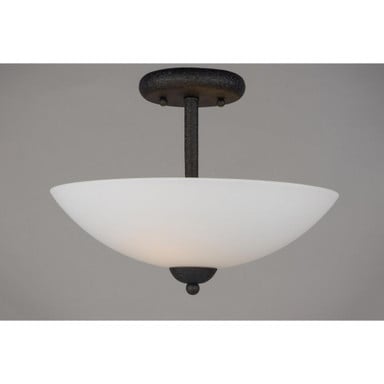 Maxim Lighting 21653SWTXB Taylor 2 Light 13 Inch Semi Flush Mount Textured Black