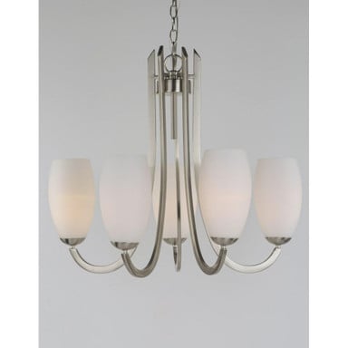 Maxim Lighting 21655SWSN Taylor 5 Light Satin Nickel Chandelier Side View