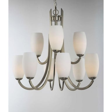 Maxim Lighting 21657SWSN Taylor 9 Light 31.5 inch Satin Nickel 2 Tier Chandelier Ceiling Light
