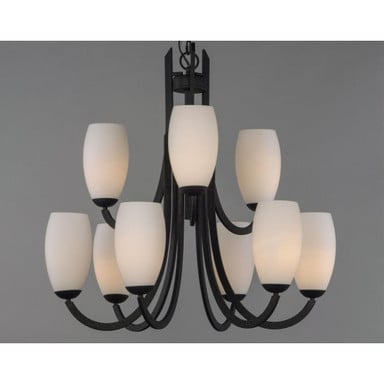 Maxim Lighting 21657SWTXB Taylor 9 Light 31.5 inch Textured Black 2 Tier Chandelier Ceiling Light
