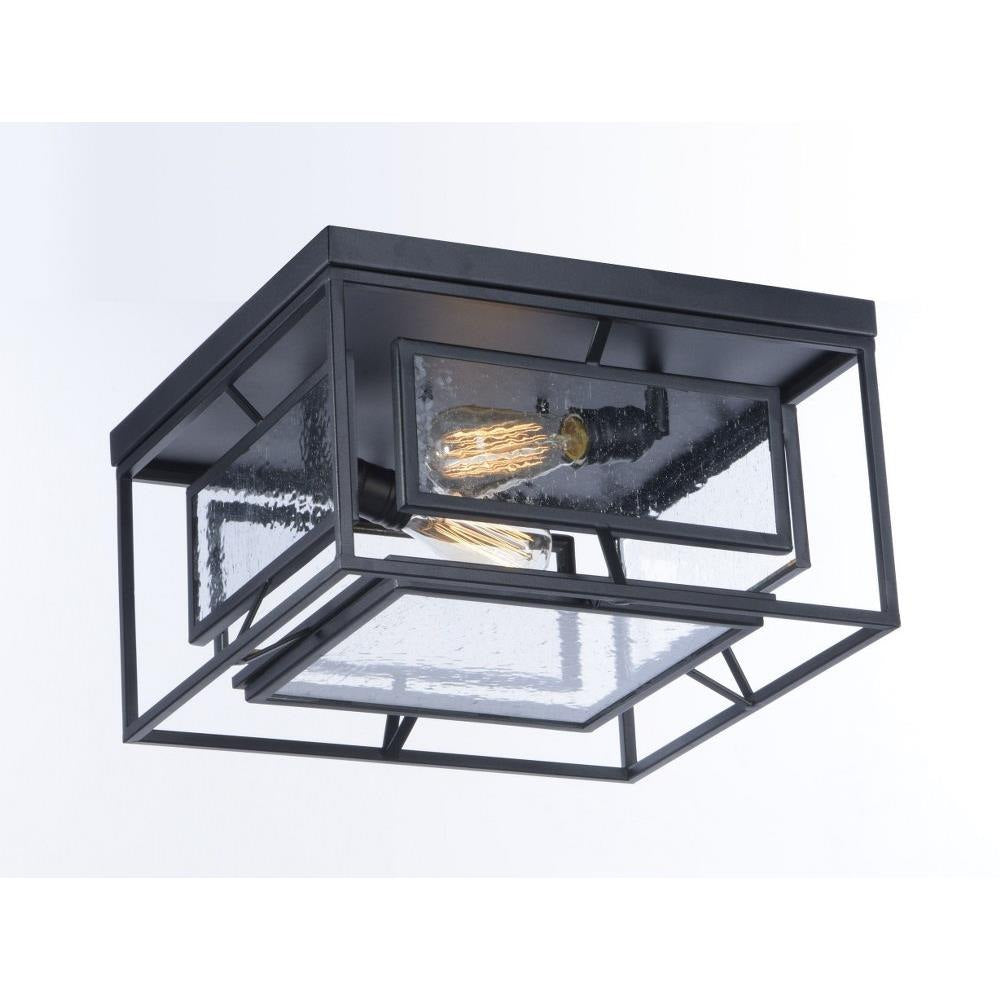 Maxim Lighting 21670CDBK Era 2 Light 15.75 Inch Black Flush Mount Ceiling Light - Front View