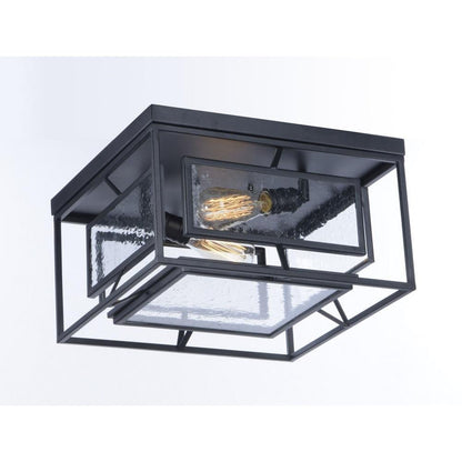 Maxim Lighting 21670CDBK Era 2 Light 15.75 Inch Black Flush Mount Ceiling Light - Front View