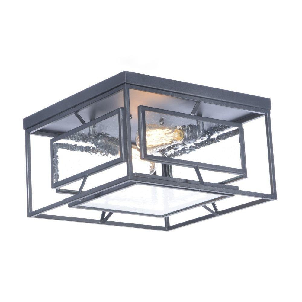 Maxim Lighting 21670CDBK Era 2 Light 15.75 Inch Black Flush Mount Ceiling Light - Side View