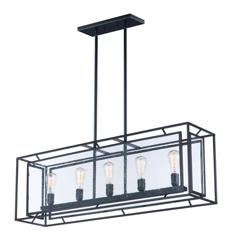 Maxim Lighting 21677CDBK Era 5 Light Black Chandelier Ceiling Light