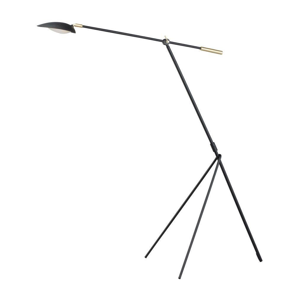 Maxim Lighting 21694BKSBR Scan LED Floor Lamp - White Background Full View