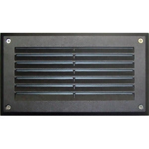 Dabmar Lighting DSL1000-L12-40K-B G24 LED Cast Aluminium Louvred Step Light, Voltage 120V-277V, Wattage 12W, Color Temperature 40K, Black