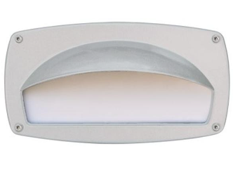 Dabmar Lighting DSL1014-L12-40K-W G24 LED Cast Aluminium Hooded Step Light, Wattage 12W, Color Temperature 40K, Voltage 120V-277V, White