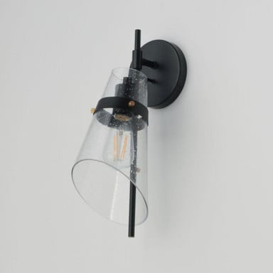 Maxim Lighting 21721CDDBZAB Finch 1 Light Dark Bronze Wall Sconce side angle view