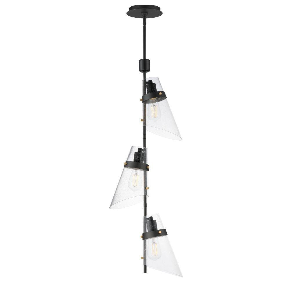 Maxim Lighting 21723CDDBZAB Finch 3 Light Vertical Pendant in Dark Bronze - Full View