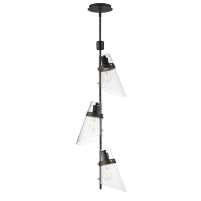 Maxim Lighting 21723CDDBZAB Finch 3 Light Vertical Pendant in Dark Bronze - Full View