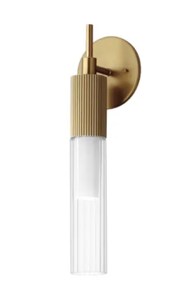 ET2 Contemporary Lighting E11010-144GLD Reeds LED Sconce, Color Temperature 3000K, 240 Lumens, Voltage 120V, Gold Finish