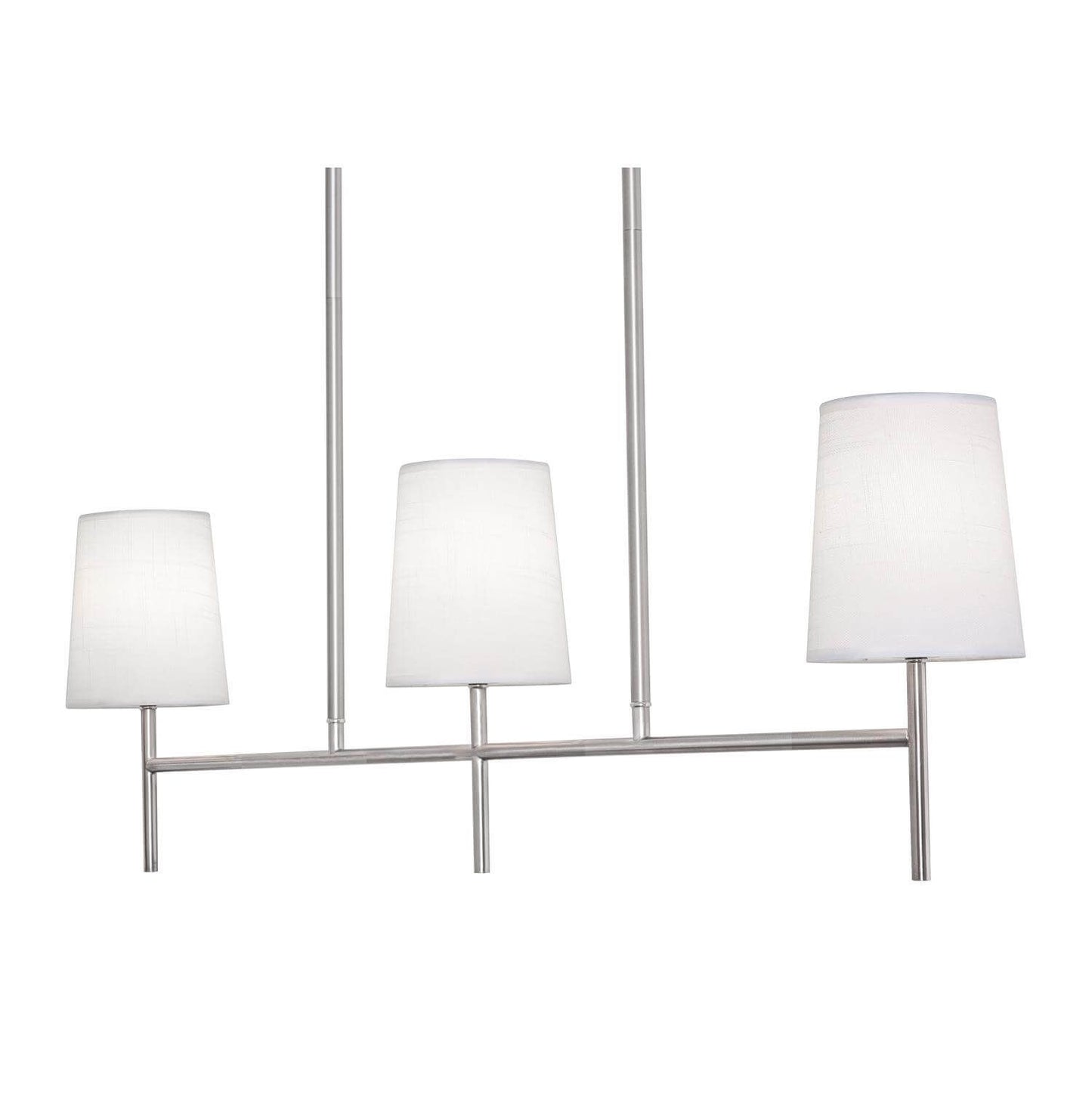 AFX Lighting ROSP3605CBSN Rose 3 Light 36 Inch Linear Light In Satin Nickel With White Linen Shade