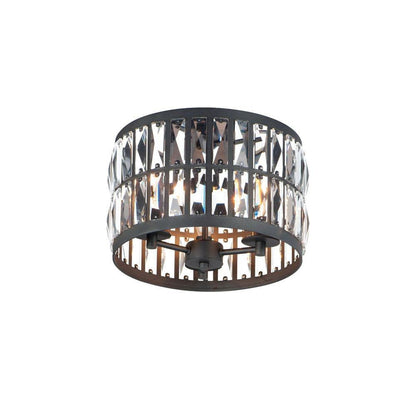 Maxim Lighting 21810BCBK Madeline 3 Light 12.5 Inch Black Flush Mount Ceiling Light
