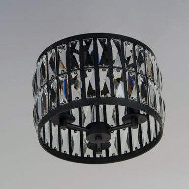 Maxim Lighting 21810BCBK Madeline Black Flush Mount Crystal Ceiling Light - Bottom View