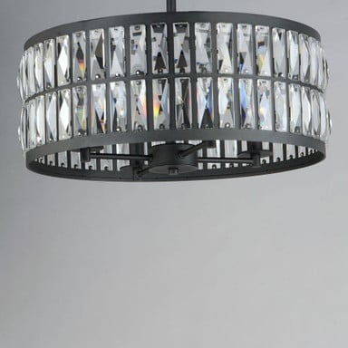 Maxim Lighting 21815BCBK Madeline 4 Light 20 inch Black Pendant Ceiling Light - Bottom Angle View