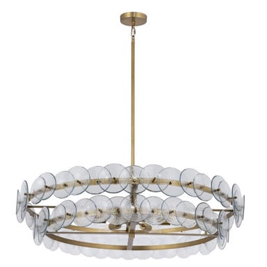 Maxim Lighting 21824TCWBR Loren 8 Light 42 Inch Weathered Brass Chandelier Ceiling Light