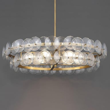 Maxim Lighting 21824TCWBR Loren 8 Light 42 Inch Weathered Brass Chandelier Side View
