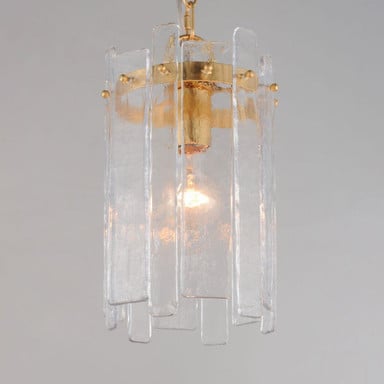 Maxim Lighting 21831AGGL Warren Pendant Gold Leaf Angle View