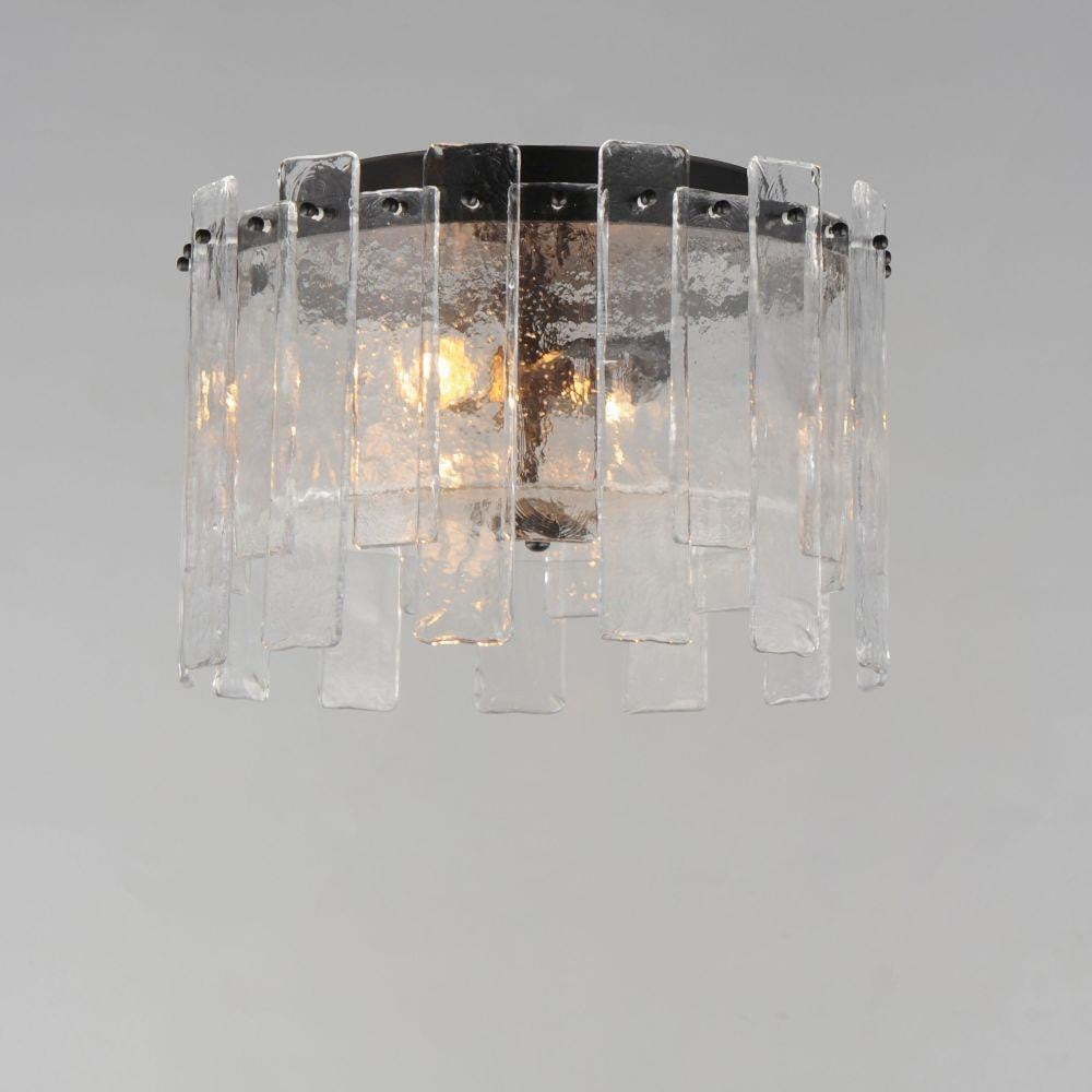 Maxim Lighting 21832AGDBZ Warren Flush Mount Ceiling Light Illuminated View