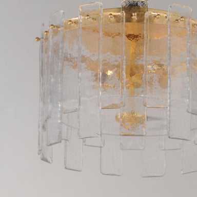 Maxim Lighting 21832AGGL Warren 2 Light Flush Mount in Gold Leaf Finish - Close Up Detail View