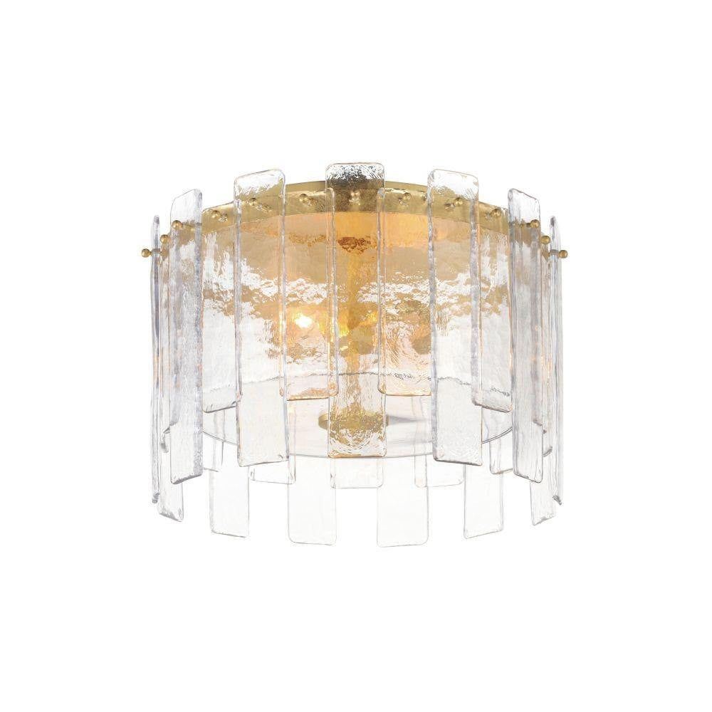 Maxim Lighting 21832AGGL Warren 2 Light Flush Mount in Gold Leaf Finish - White Background View