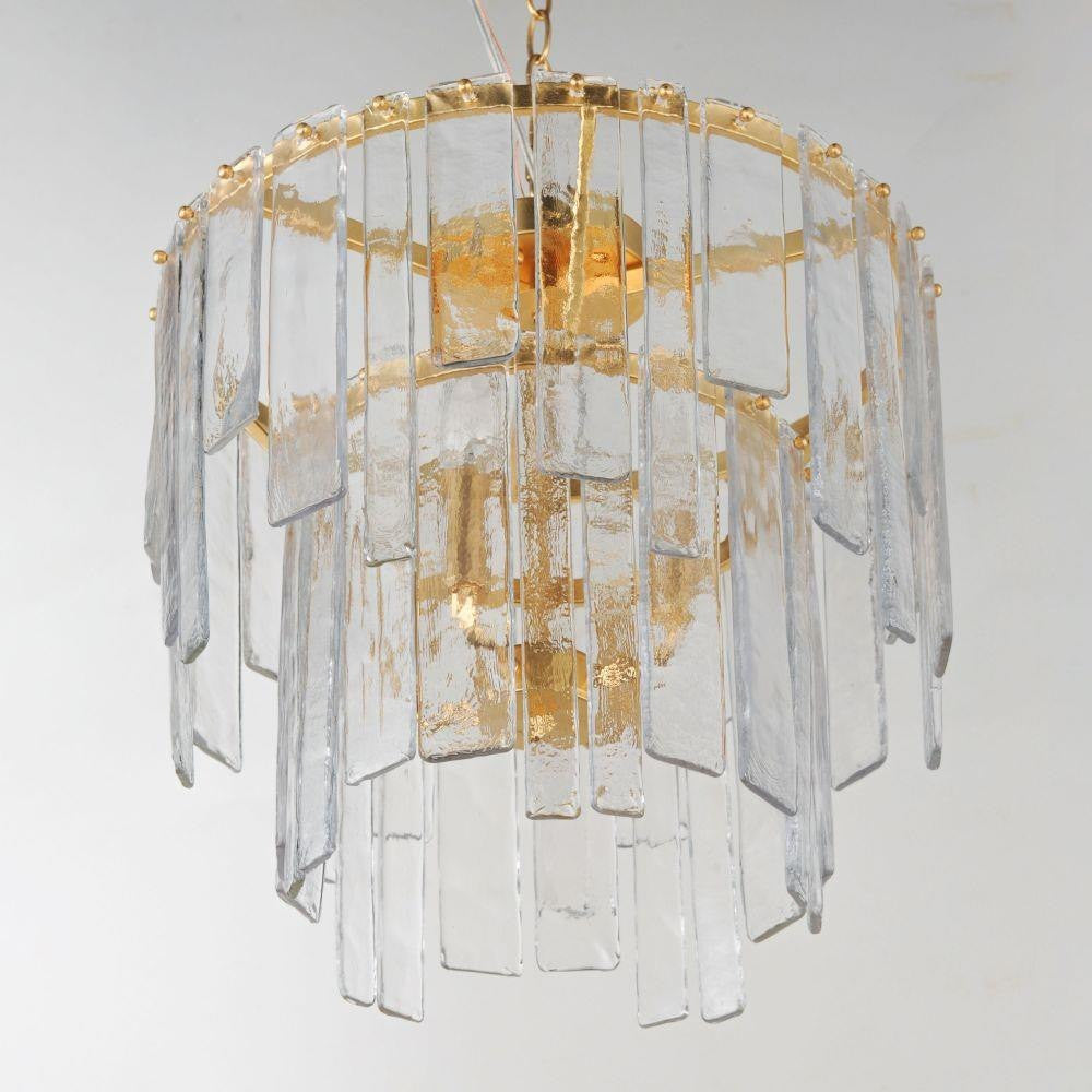 Maxim Lighting 21833AGGL Warren 4 Light Gold Leaf Semi Flush Mount - Angle View