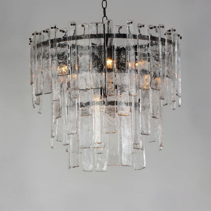 Maxim Lighting 21835AGDBZ Warren 9 Light Dark Bronze Pendant with Artisan Glass Shades - Illuminated