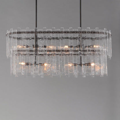 Maxim Lighting 21838AGDBZ Warren 8 Light Dark Bronze Linear Pendant Ceiling Light Side View