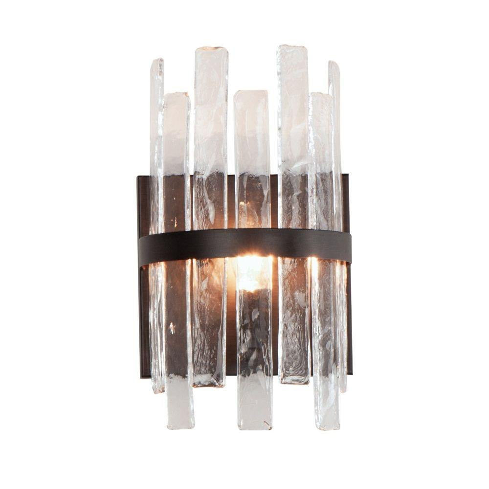 Maxim Lighting 21839AGDBZ Warren 1 Light Dark Bronze Wall Sconce White Background