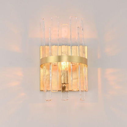 Maxim Lighting 21839AGGL Warren 1 Light Gold Leaf Wall Sconce - illuminated lifestyle view