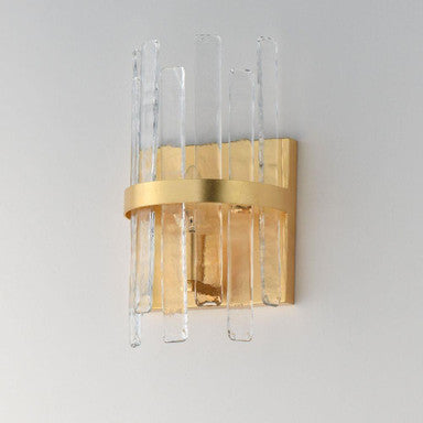 Maxim Lighting 21839AGGL Warren 1 Light Gold Leaf Wall Sconce - side angle view