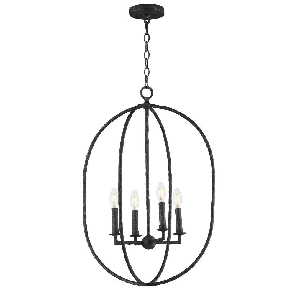 Maxim Lighting 21843BS Martel 4 Light 20 inch Blacksmith Pendant Ceiling Light