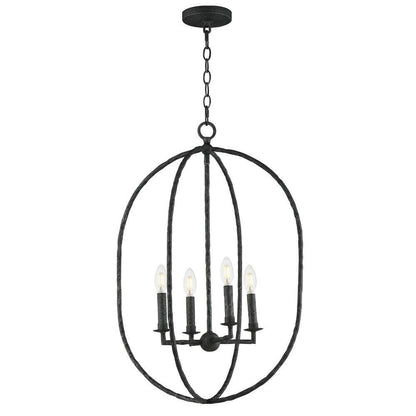 Maxim Lighting 21843BS Martel 4 Light 20 inch Blacksmith Pendant Ceiling Light