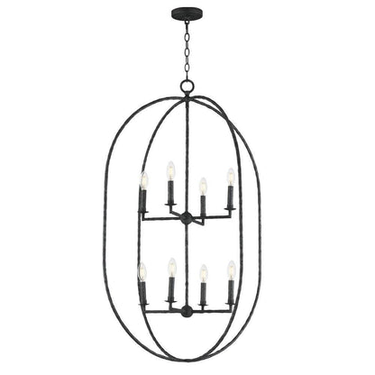 Maxim Lighting 21849BS Martel 8 Light 30 Inch Blacksmith Pendant Ceiling Light