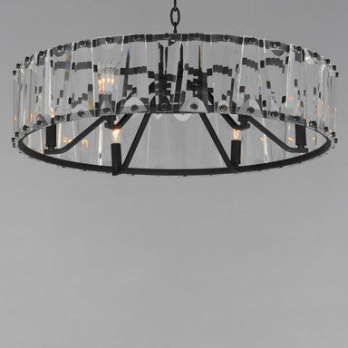 Maxim Lighting 21866BCBK Odeon 6 Light Black Chandelier - Bottom Angle View