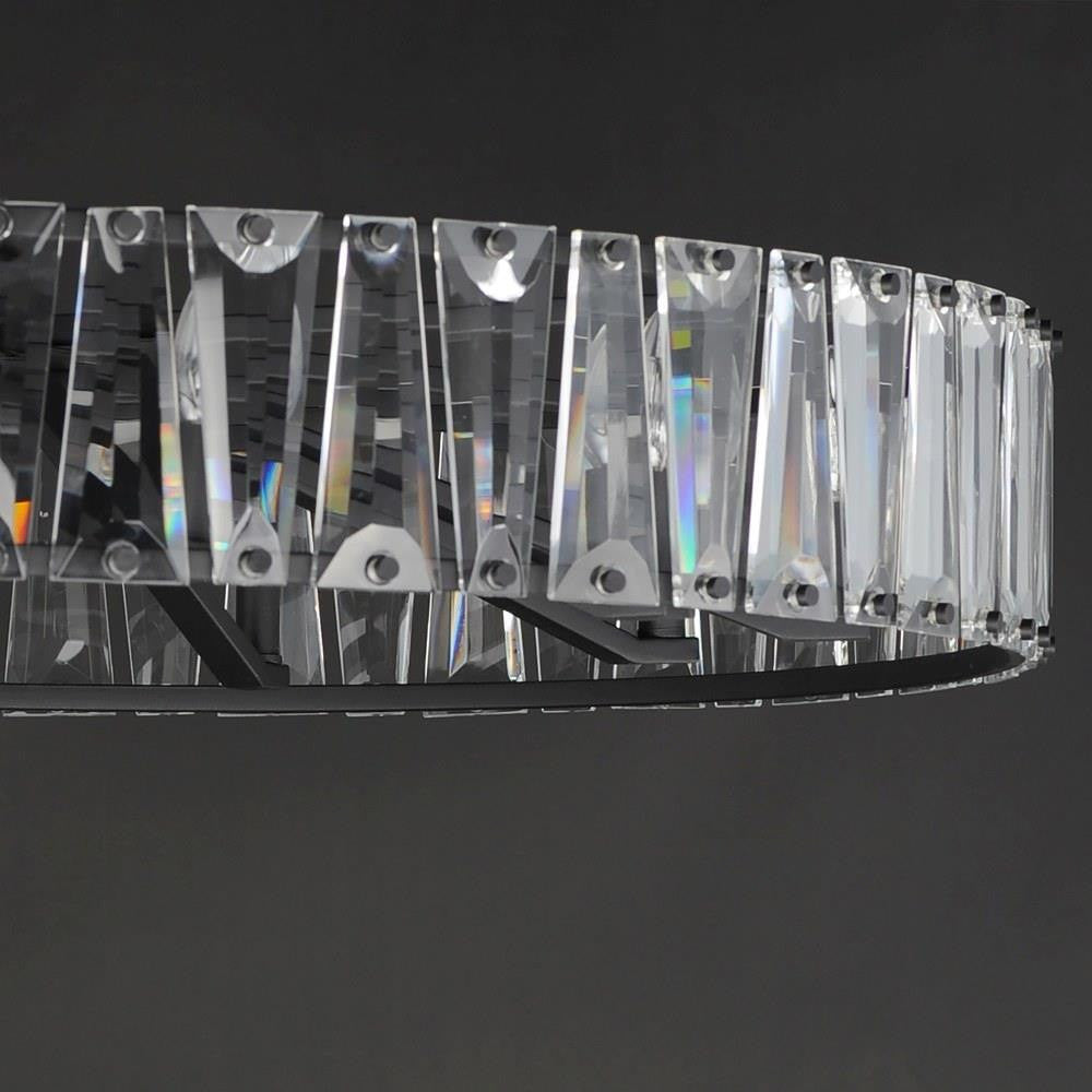 Maxim Lighting 21869BCBK Odeon Beveled Crystal Panel Close-Up Detail