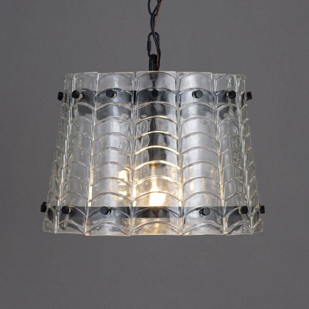Maxim Lighting 21871CLBZ Ruche Dark Bronze Pendant - Close-up front view lit