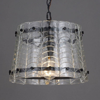 Maxim Lighting 21871CLBZ Ruche Dark Bronze Pendant - Close-up angle view lit