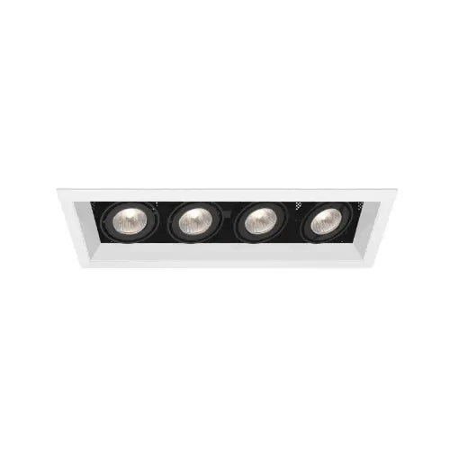 Eurofase Lighting TE114AGU10-02 4-in MR16 Recessed Light with Trim, 4-Light, GU10, Wattage 200W, Voltage 120V, White/Black
