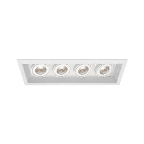 Eurofase Lighting TE114AGU10-22 4-in MR16 Recessed Light with Trim, 4-Light, GU10, Wattage 200W, Voltage 120V, White/White