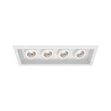 Eurofase Lighting TE114AGU10-22 4-in MR16 Recessed Light with Trim, 4-Light, GU10, Wattage 200W, Voltage 120V, White/White