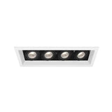 Eurofase Lighting TE114AGU10-02 4-in MR16 Recessed Light with Trim, 4-Light, GU10, Wattage 200W, Voltage 120V, White/Black