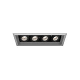 Eurofase Lighting TE114AGU10-0N 4-in MR16 Recessed Light with Trim, 4-Light, GU10, Wattage 200W, Voltage 120V, Platinum/Black