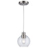 Trans Globe Lighting 22220 BN Grand 1 Light Brushed Nickel Pendant Ceiling Light