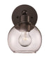 Trans Globe Lighting 22221 BK Grand 1 light black wall sconce with clear glass shade