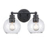 Trans Globe Lighting 22222 BK Grand 2 light black bath vanity wall light