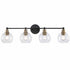 Trans Globe Lighting 22224 AG-BK 4 light bath vanity wall light
