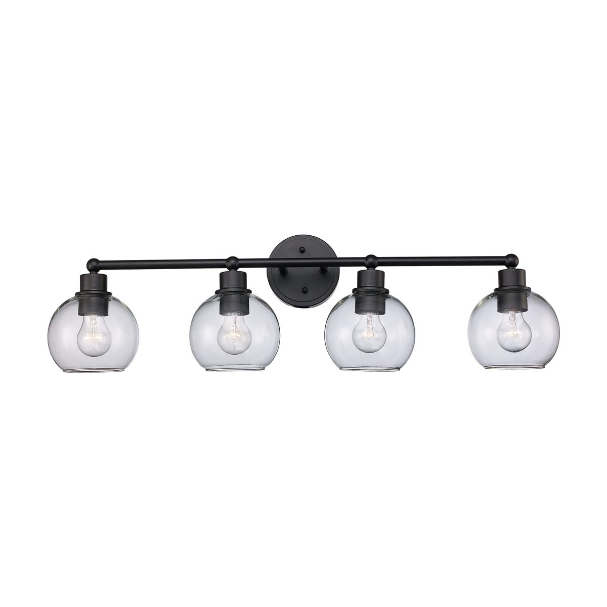 Trans Globe Lighting 22224 BK Bailey 4 light black bath vanity wall light